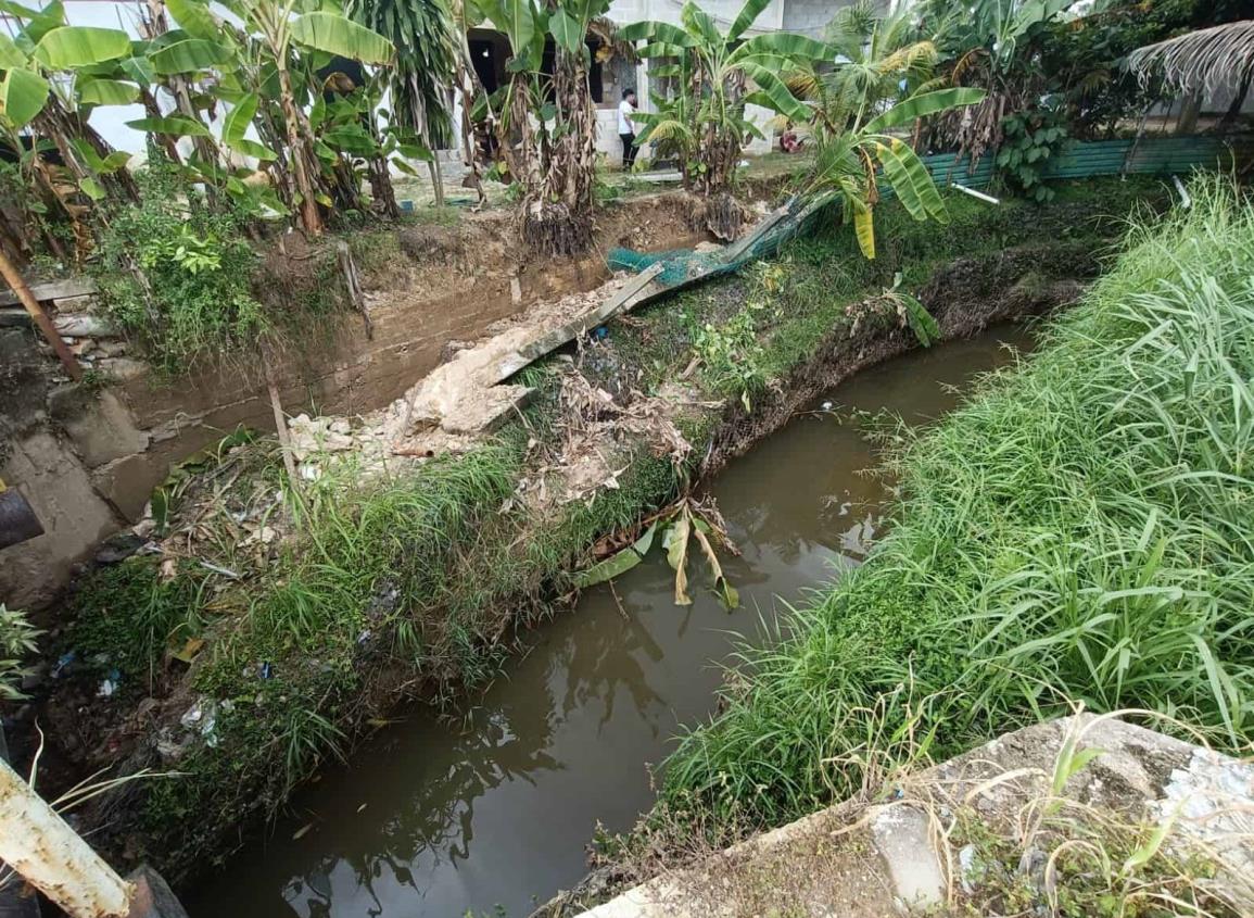 Siguen colapsando muros en márgenes del arroyo Nexmegata | VIDEO