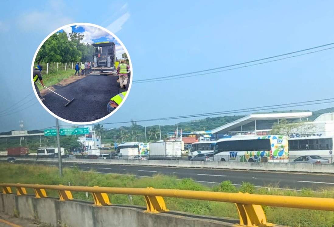 Caos vial en autopista Veracruz – Cardel; conductores esperan más de 30 minutos para avanzar