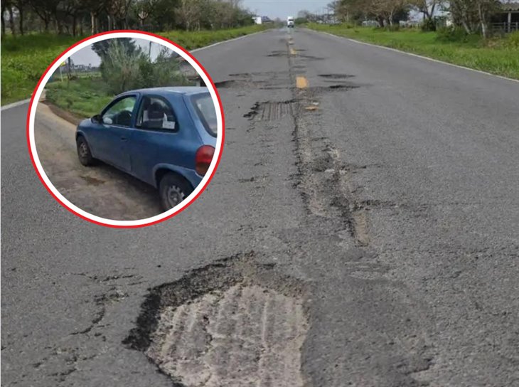 Enormes baches se han vuelto un riesgo constante en la carretera Xalapa-Perote