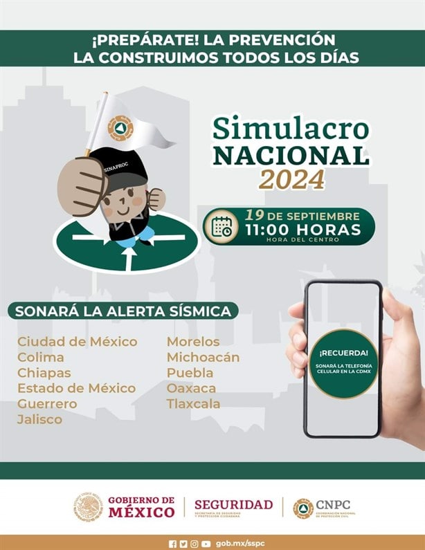 ¡Atención! este jueves habrá simulacro nacional; ¿a qué hora será en Veracruz? 