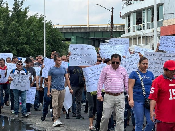 Protestan trabajadores de Pemex en Poza Rica; este es el motivo