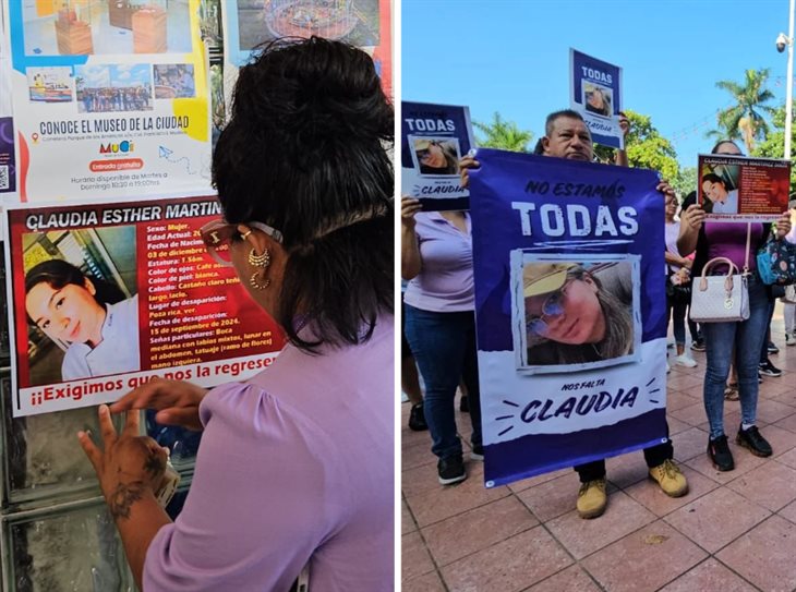 Familiares de Claudia Esther protestan en Poza Rica; exigen su aparición