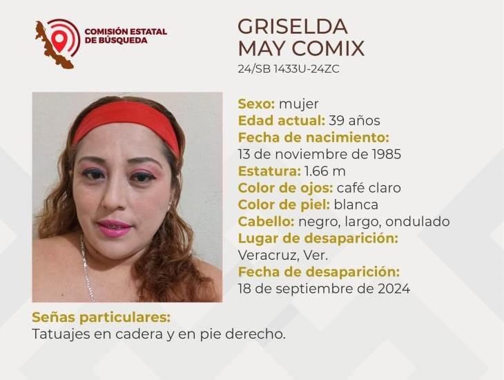 Buscan a Griselda May lleva dos días desaparecida en la ciudad de Veracruz