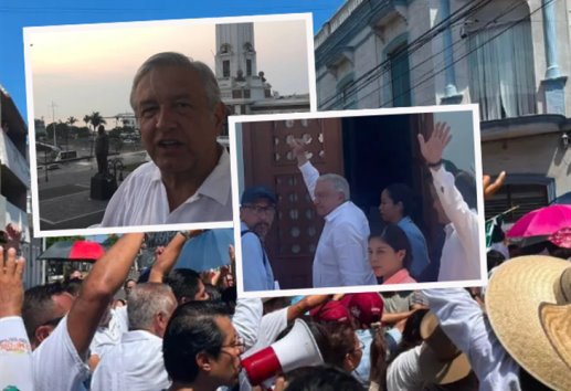 AMLO llega a Veracruz; en su última visita, inaugurará la Casa Benito Juárez