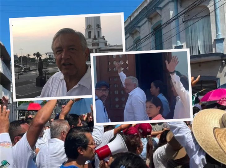 AMLO llega a Veracruz; en su última visita, inaugurará la Casa Benito Juárez