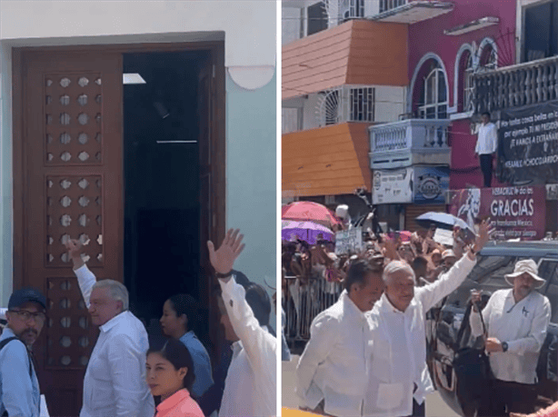 AMLO llega a Veracruz; en su última visita, inaugurará la Casa Benito Juárez