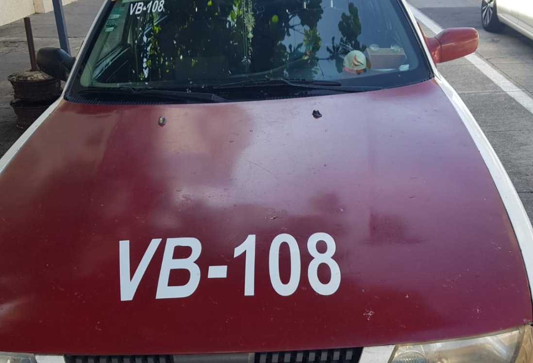 Roban taxi en el Fraccionamiento Reforma de Veracruz