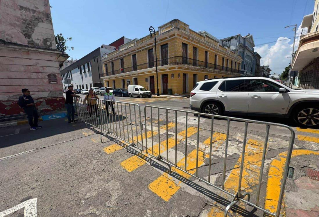 Toma tus precauciones estas calles del centro de Veracruz están cerradas