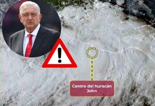 AMLO: "Protéjanse en Guerrero y Oaxaca por entrada del Huracán  John