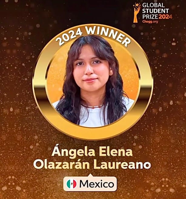 Estudiante de Papantla ganadora del Global Student Prize 2024