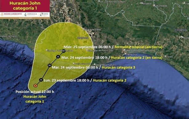 Huracán John: Así estará el clima en Veracruz esta semana