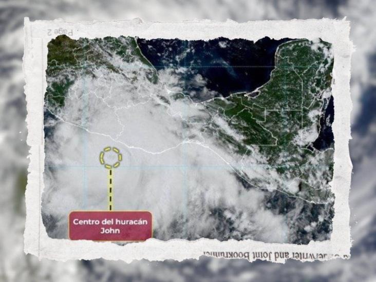 Huracán John ya es categoría 2 y amenaza al sur de México; ¿afectará a Veracruz?