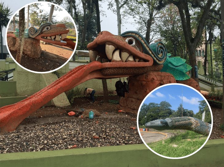 ¿Ya la conoces?, esta es la segunda escultura de serpiente en Xalapa, similar a la del Parque Natura 