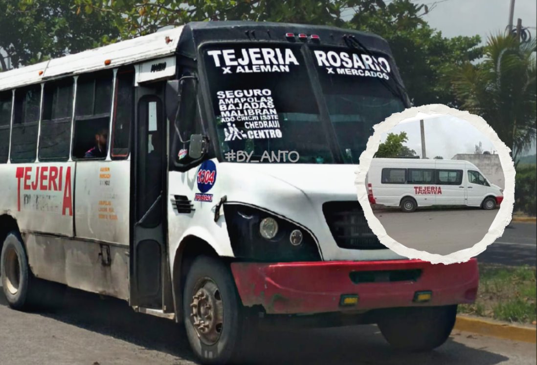 Abren nueva ruta de transporte con combis en Tejería, Veracruz