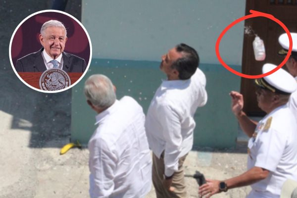 AMLO acusa a abogado vinculado al Poder Judicial tras ataque con botella en Veracruz