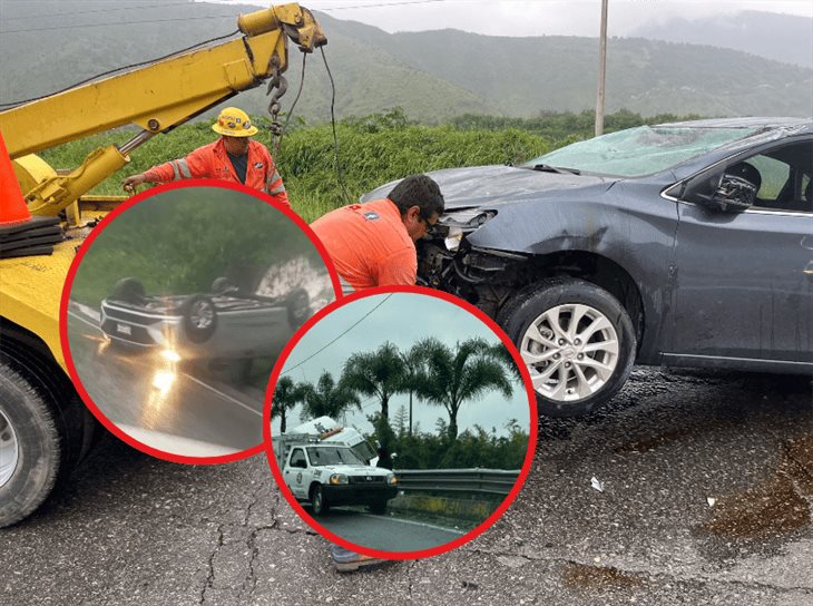 Se registran cuatro accidentes automovilísticos en la autopista Puebla-Orizaba