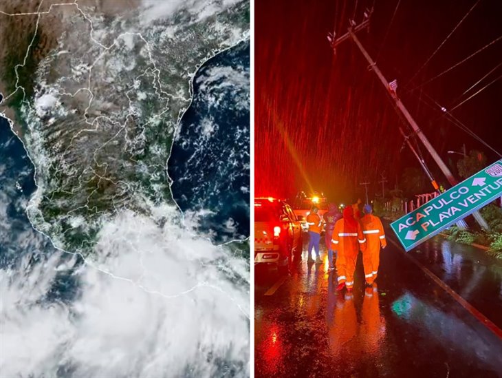 Huracán John deja 2 fallecidos y daños materiales en 10 municipios de Guerrero