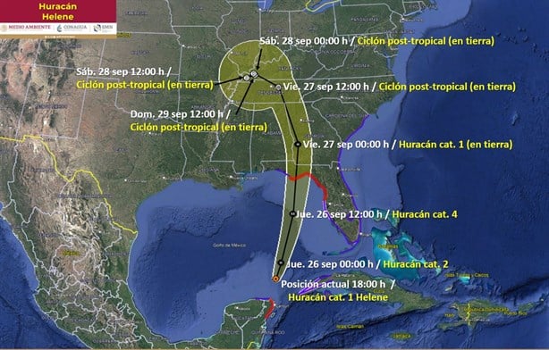 Huracán Helene: así puedes seguir su trayectoria EN VIVO