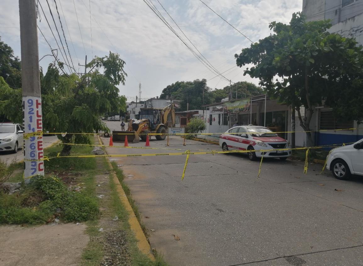 Por trabajos de CMAS, cierran circulación en este tramo de la avenida Juan Escutia en Coatzacoalcos