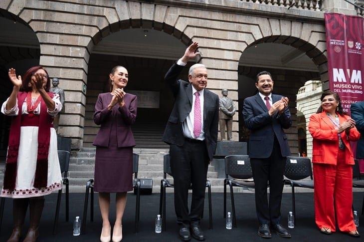 AMLO y Claudia Sheinbaum inauguran Museo Vivo del Muralismo Mexicano