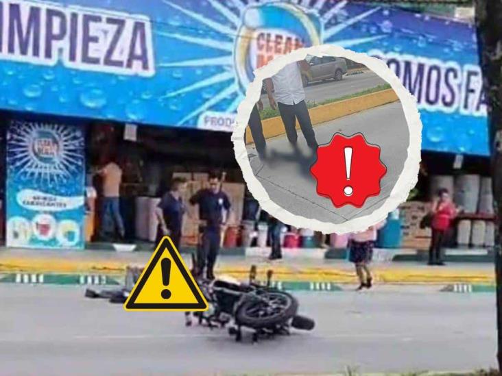 Motociclista arrolla a peatón en avenida Ruiz Cortines de Xalapa