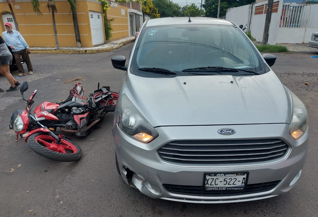 Motociclistas heridas tras accidente en la zona norte de Veracruz