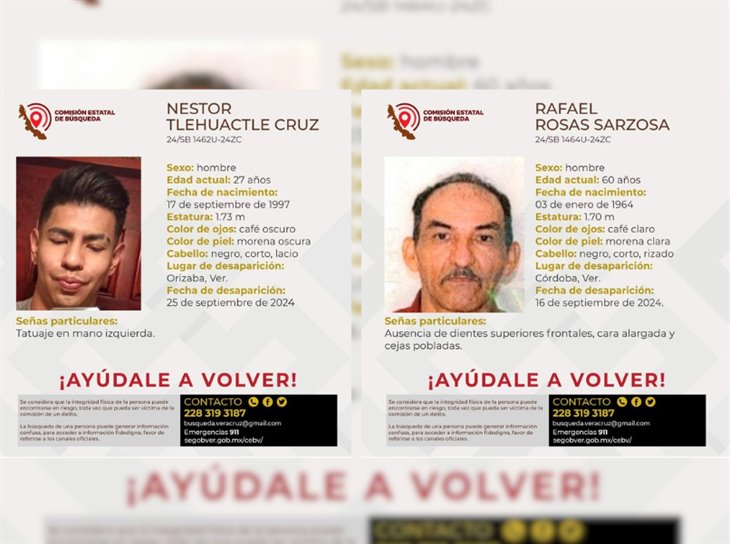 ¿Los has visto?: Ernesto y Rafael están desaparecidos en la zona centro de Veracruz