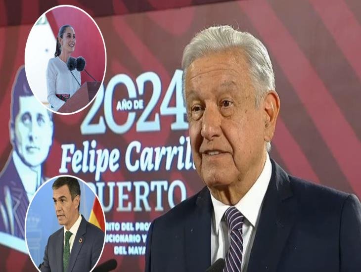 Presidente de España le está faltando el respeto a Claudia Sheinbaum: AMLO