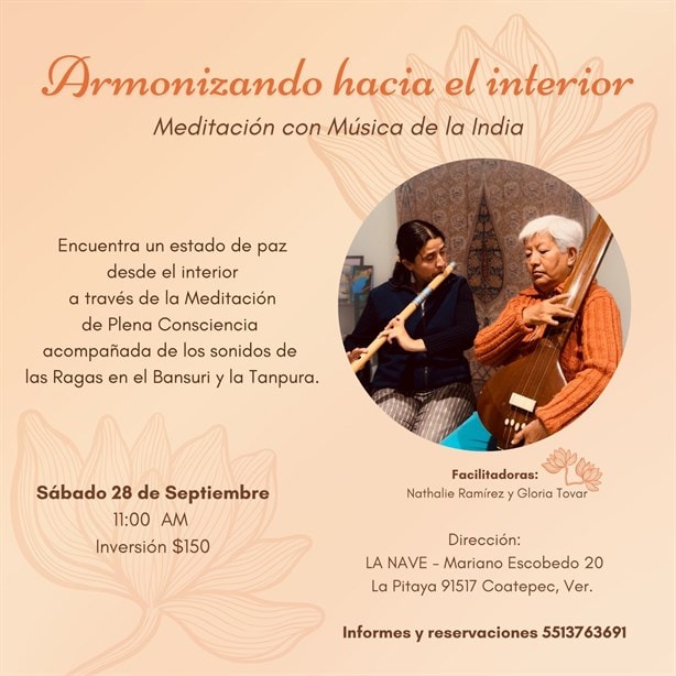 Invitan a presentación de meditación con música de la India en Coatepec