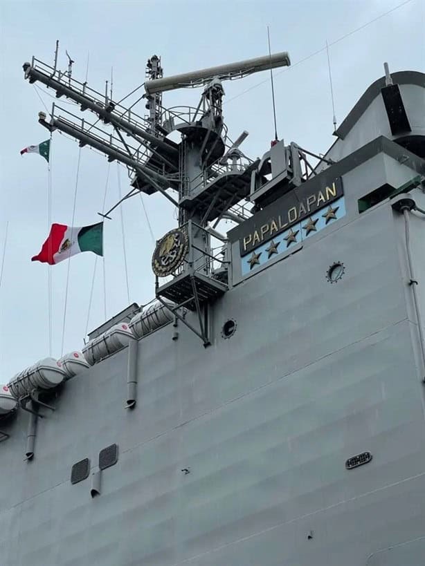 Llega el buque Papaloapan para participar en los festejos de la Armada de México