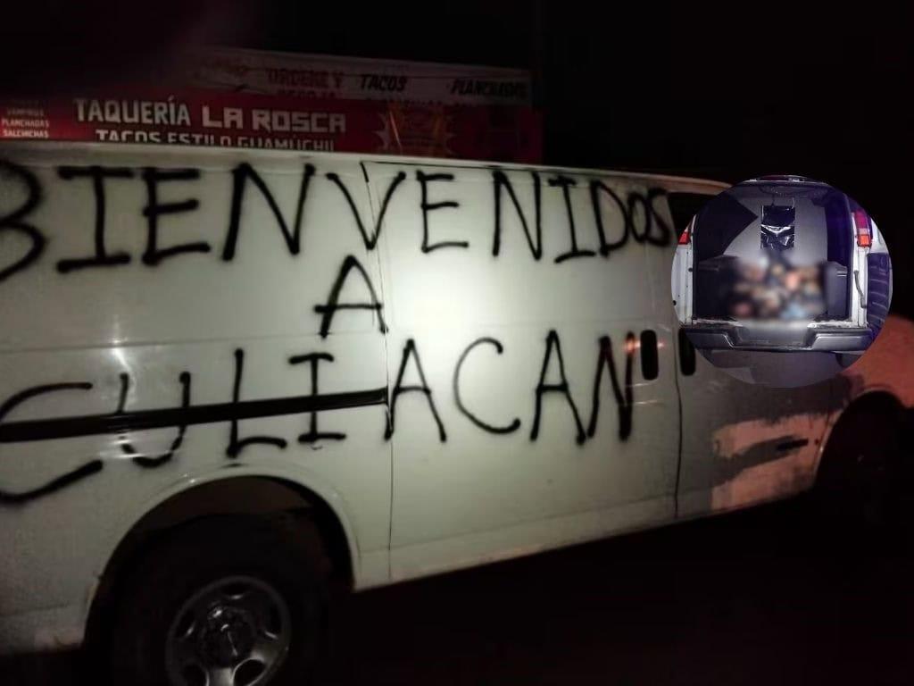 "Bienvenidos a Culiacán": encuentran varios cuerpos en camioneta abandonada en Sinaloa