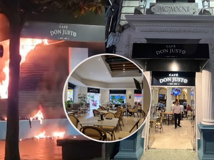 Arde el Café Don Justo, en el Centro Histórico de Xalapa