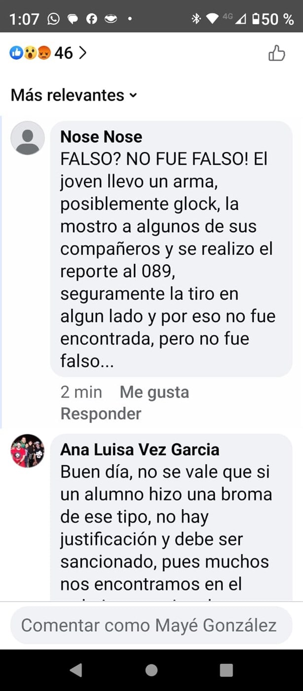 Tensión en CBTIS 13 de Xalapa: ¿Estudiante armado o una broma peligrosa?