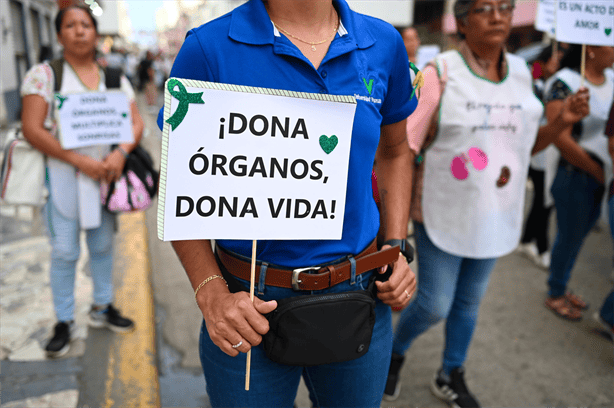 Realizan marcha a favor de la donación de órganos en Veracruz