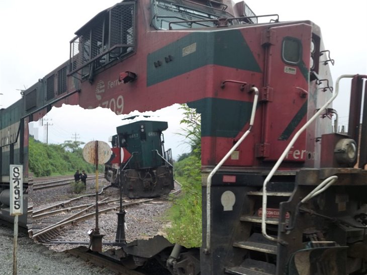 ¡Que susto! se descarrilan 2 máquinas locomotoras de Ferrosur en Ixtac: ¿Qué pasó?