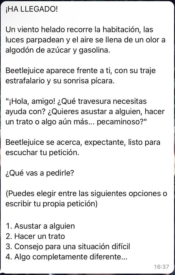 Esto es lo que pasa si escribes ´Beetlejuice´ tres veces en Meta IA