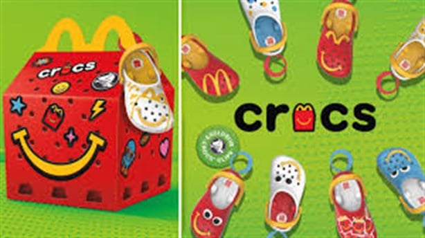 Crocs y McDonald’s se unen en una colaboración inesperada con mini Crocs en la Cajita Feliz