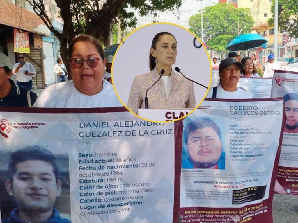 Madres buscadoras en Coatzacoalcos claman a Sheinbaum no olvide su causa