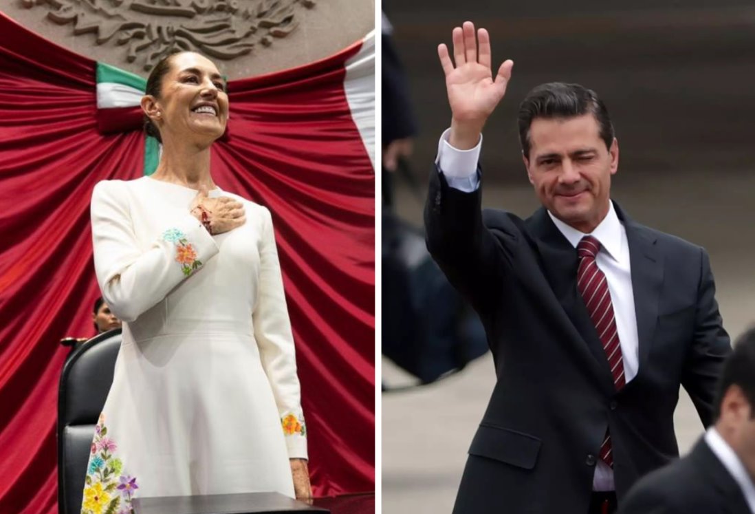 Reaparece Peña Nieto y felicita a Claudia Sheinbaum: "el mayor de los éxitos"