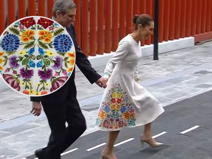 Este es el vestido de Claudia Sheinbaum que porta en la toma de protesta como la primera Presidenta de México