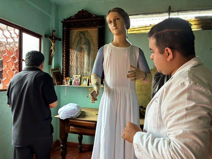 Harán restauración integral a la Virgen del Carmen en Zongolica, ¿cuánto durará?