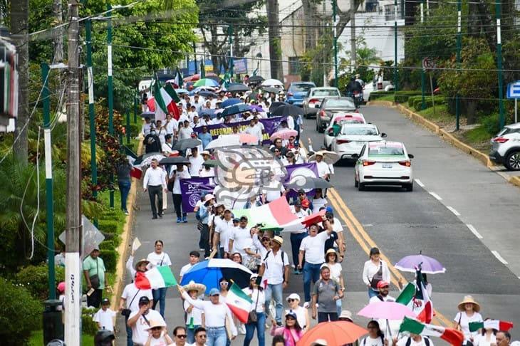 Trabajadores del Poder Judicial se manifiestan una vez más en Xalapa; piden diálogo con Claudia Sheinbaum