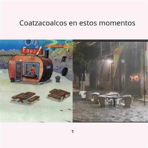 Se viralizan memes tras fuertes lluvias en Coatzacoalcos | Fotos