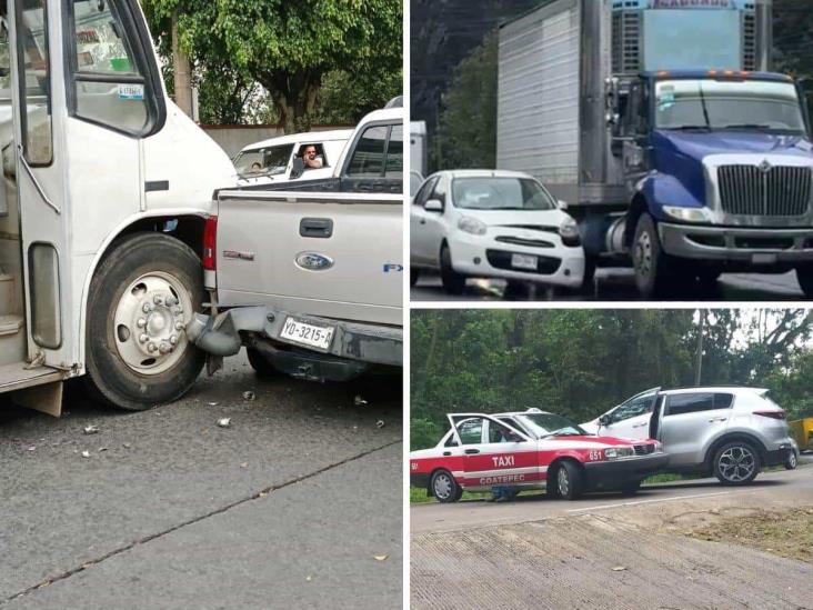 ¡A tener paciencia! Accidentes viales complica el tráfico en Xalapa