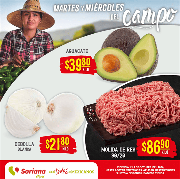 Miércoles del Campo en Soriana: estas son las mejores ofertas de hoy 2 de octubre 