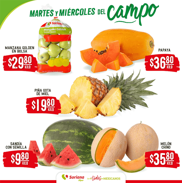 Miércoles del Campo en Soriana: estas son las mejores ofertas de hoy 2 de octubre 