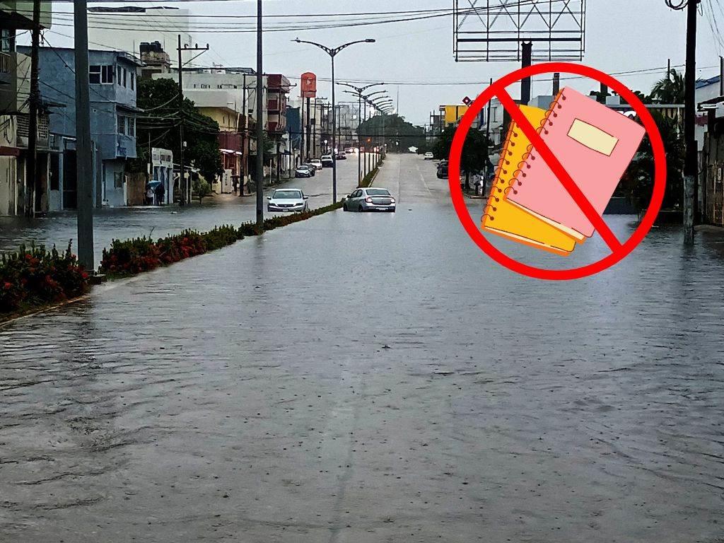 Estas escuelas de Coatzacoalcos suspendieron clases hoy 02 de octubre por lluvias