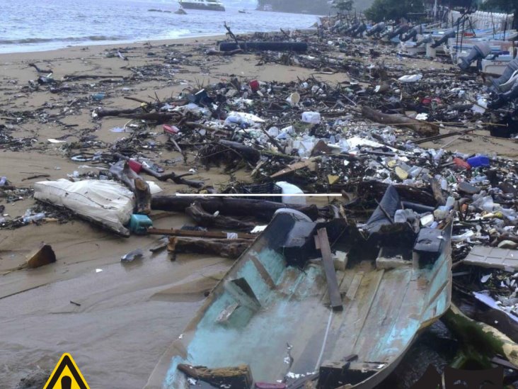 Playa desaparecida en Acapulco