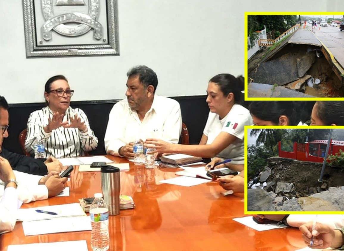 Rocío Nahle, Amado Cruz y Protección Civil informan sobre las lluvias en Coatzacoalcos