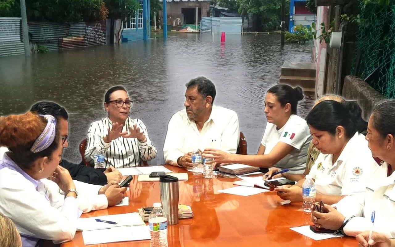 Coatzacoalcos en estado crítico por lluvias, "mis paisanos no están solos": Rocío Nahle